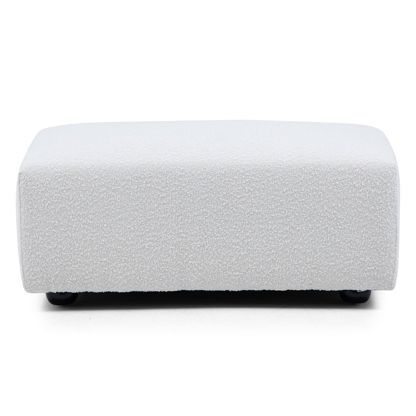Nordic Modern Gray Sofa with Ottoman-White