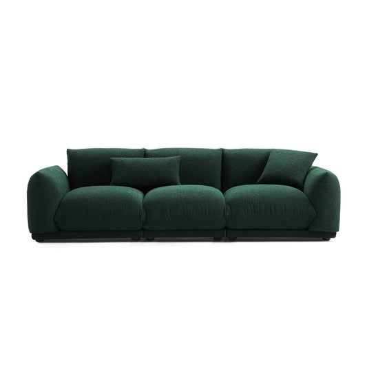 Verdant Lounge Green Boucle Sofa-Green