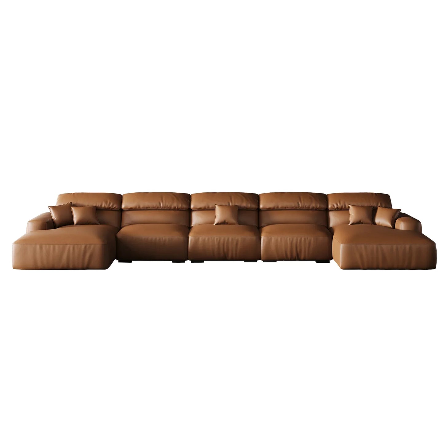 Chestnut Double Chaise Sectional