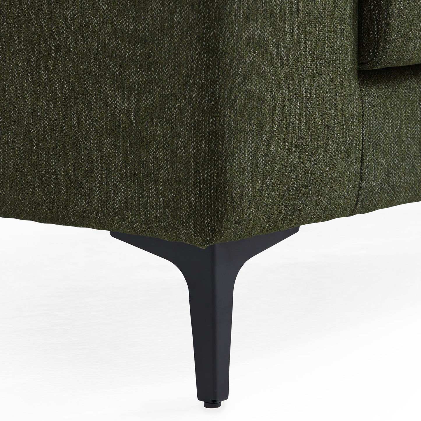 Jungle L Shaped Green Fabric Sectional Sofa With Chaise-Green
