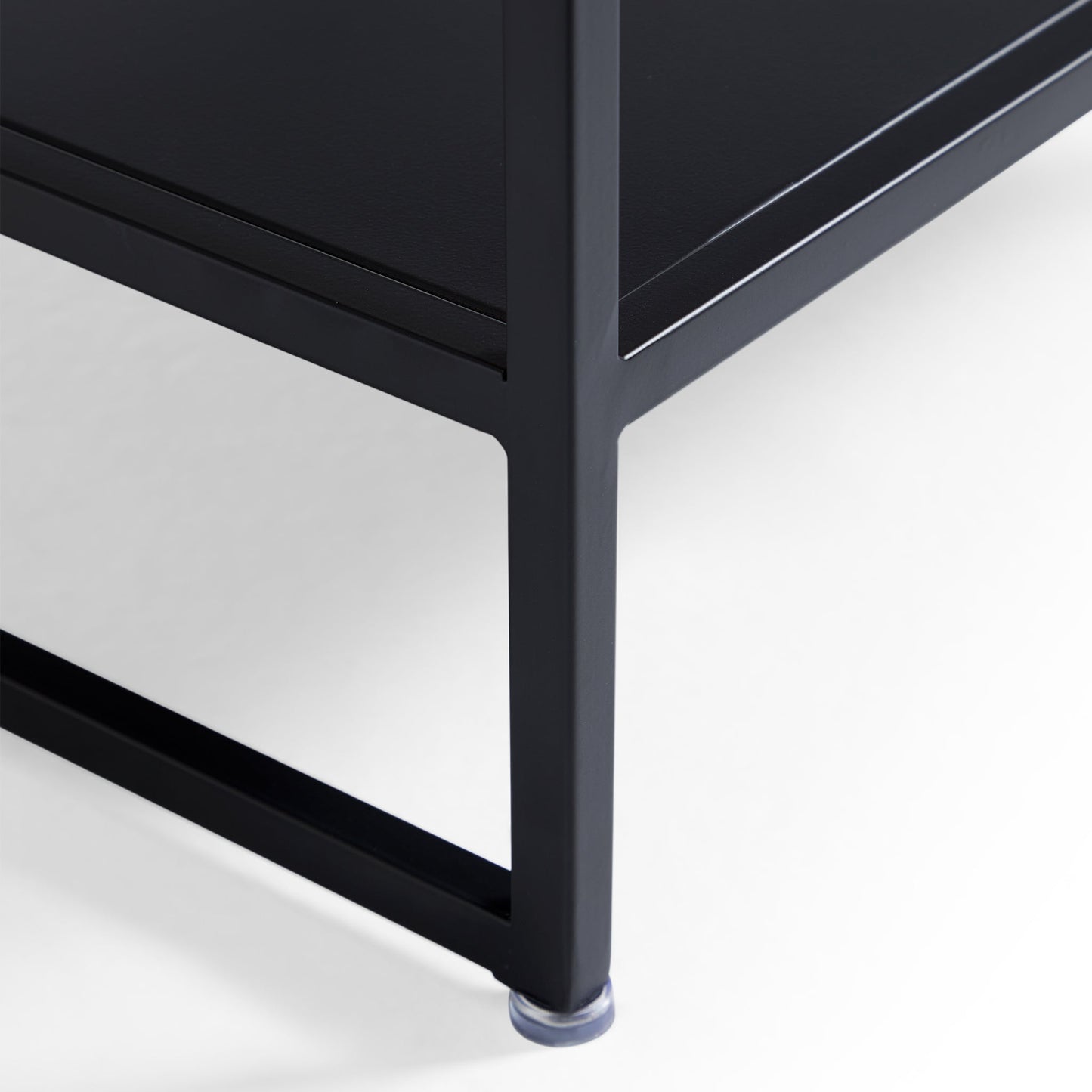 Blacksteel Walnut Storage Side Table