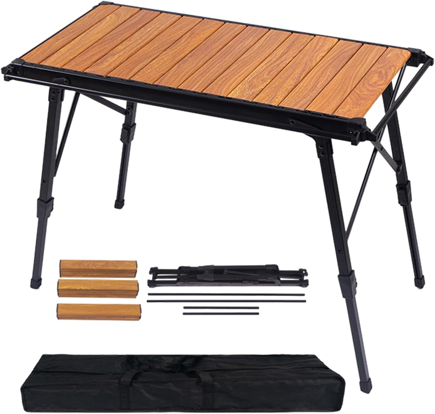 Folding Table - Beach Picnic Rack, Adjustable Height Camping Tables | Portable Folding Counter, Camp Desk with Aluminum Legs, for Outdoor Hiking Fun Home, 18x12.5x55cm