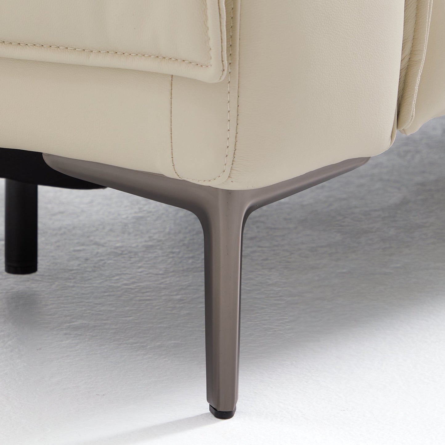 Louis Beige Leather Power Recliner Sleeper Sofa