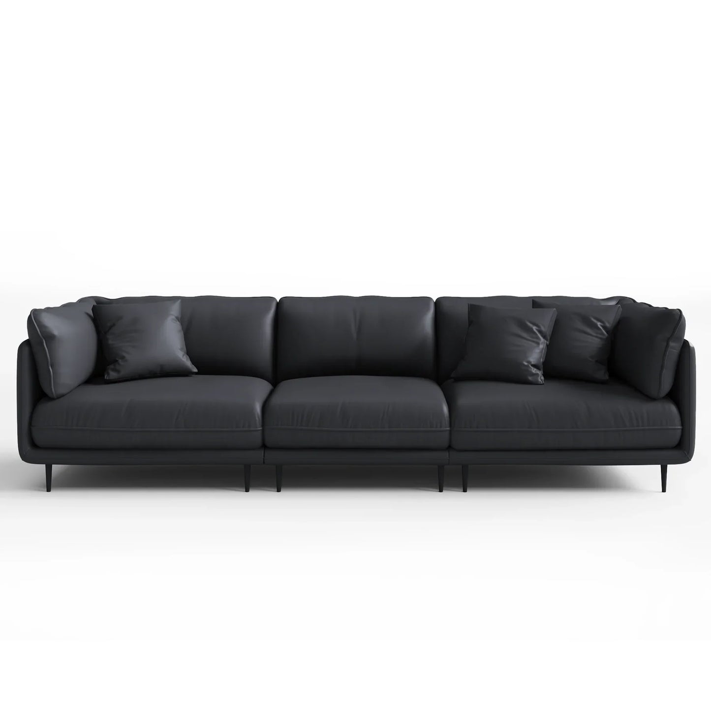 Vanilla Black Leather Sofa