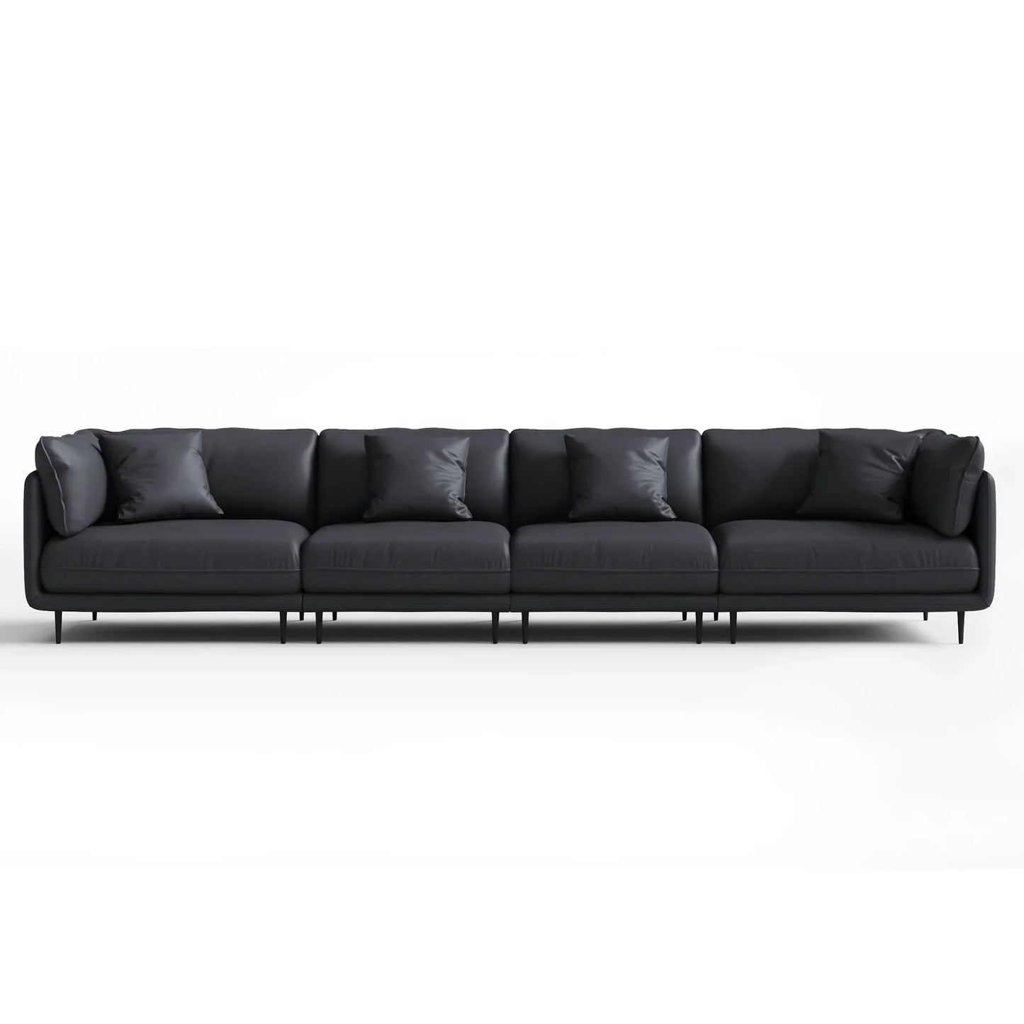 Vanilla Black Leather Sofa