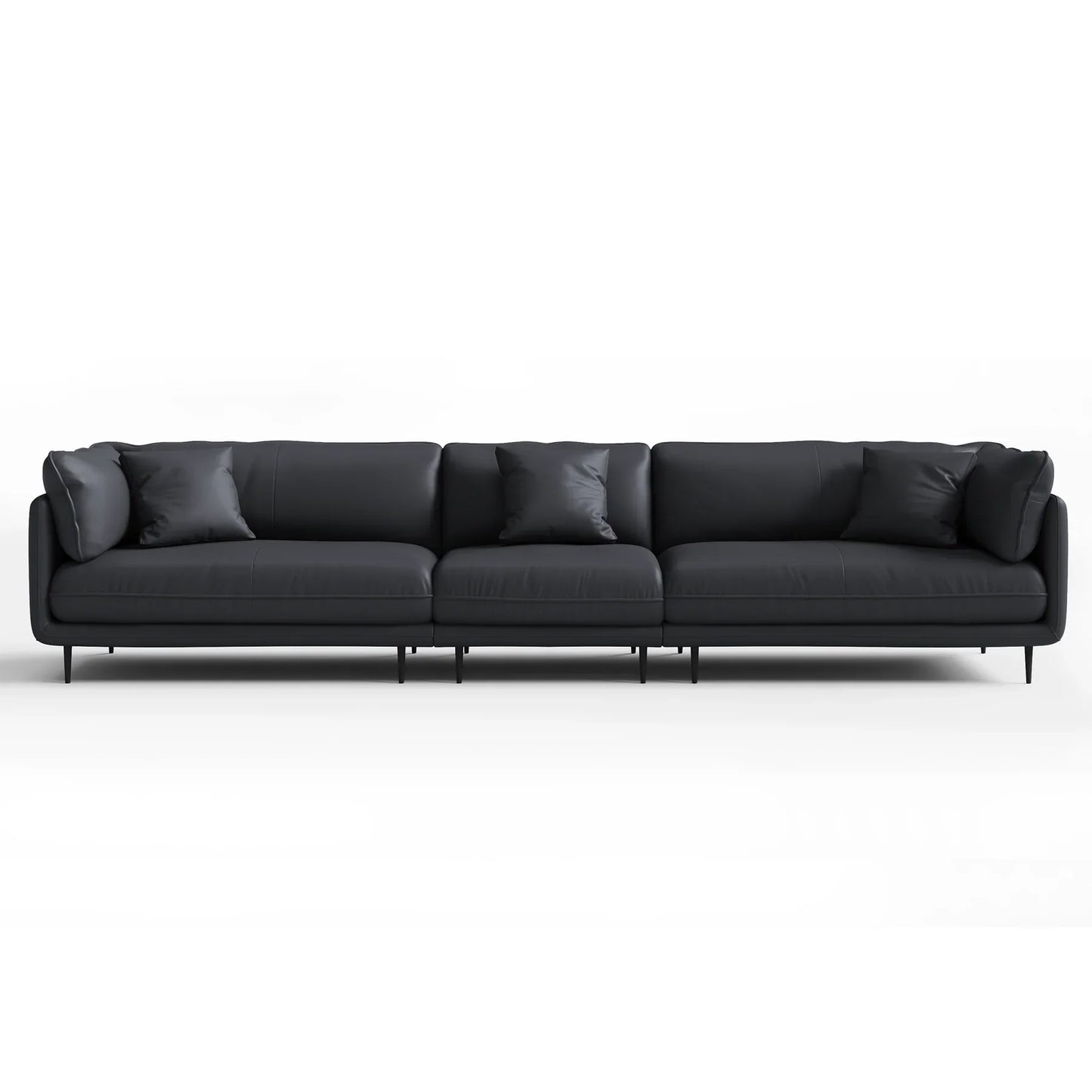 Vanilla Black Leather Sofa