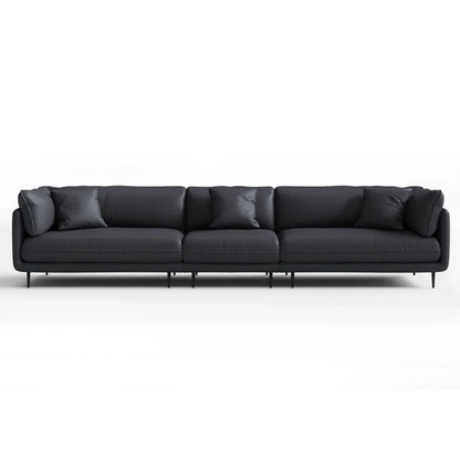Vanilla Black Leather Sofa
