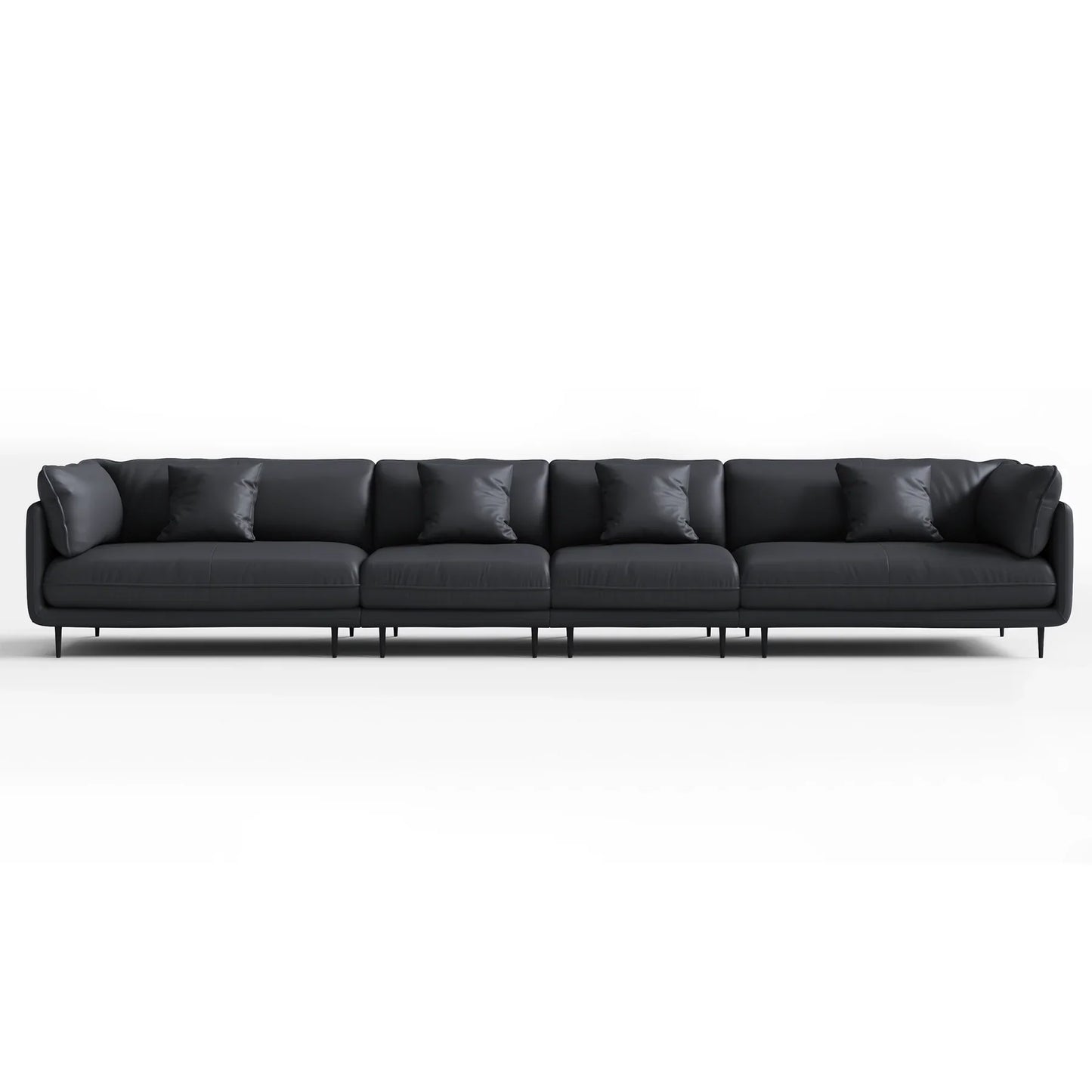 Vanilla Black Leather Sofa