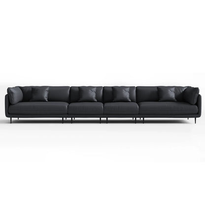 Vanilla Black Leather Sofa