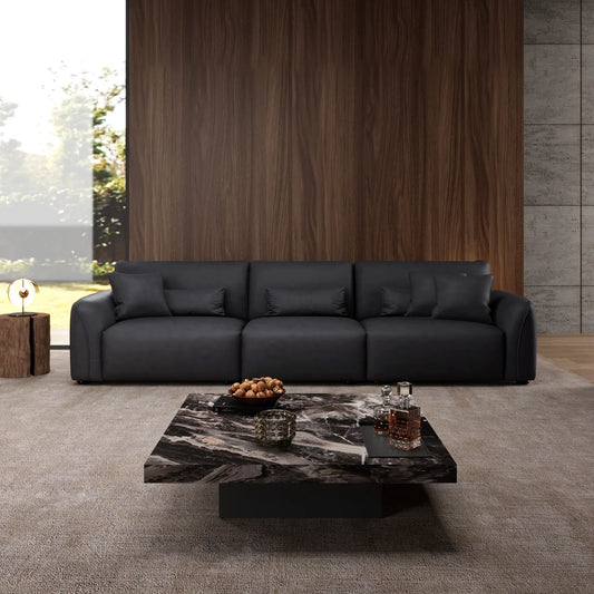 Milano Moda Minimalist Black Sofa