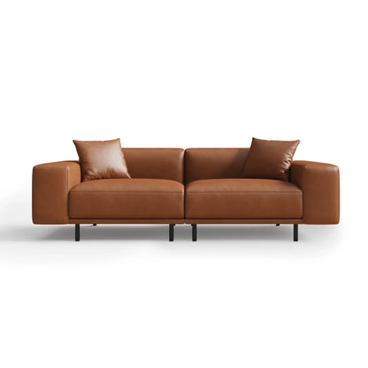 Noble Black Leather Sofa