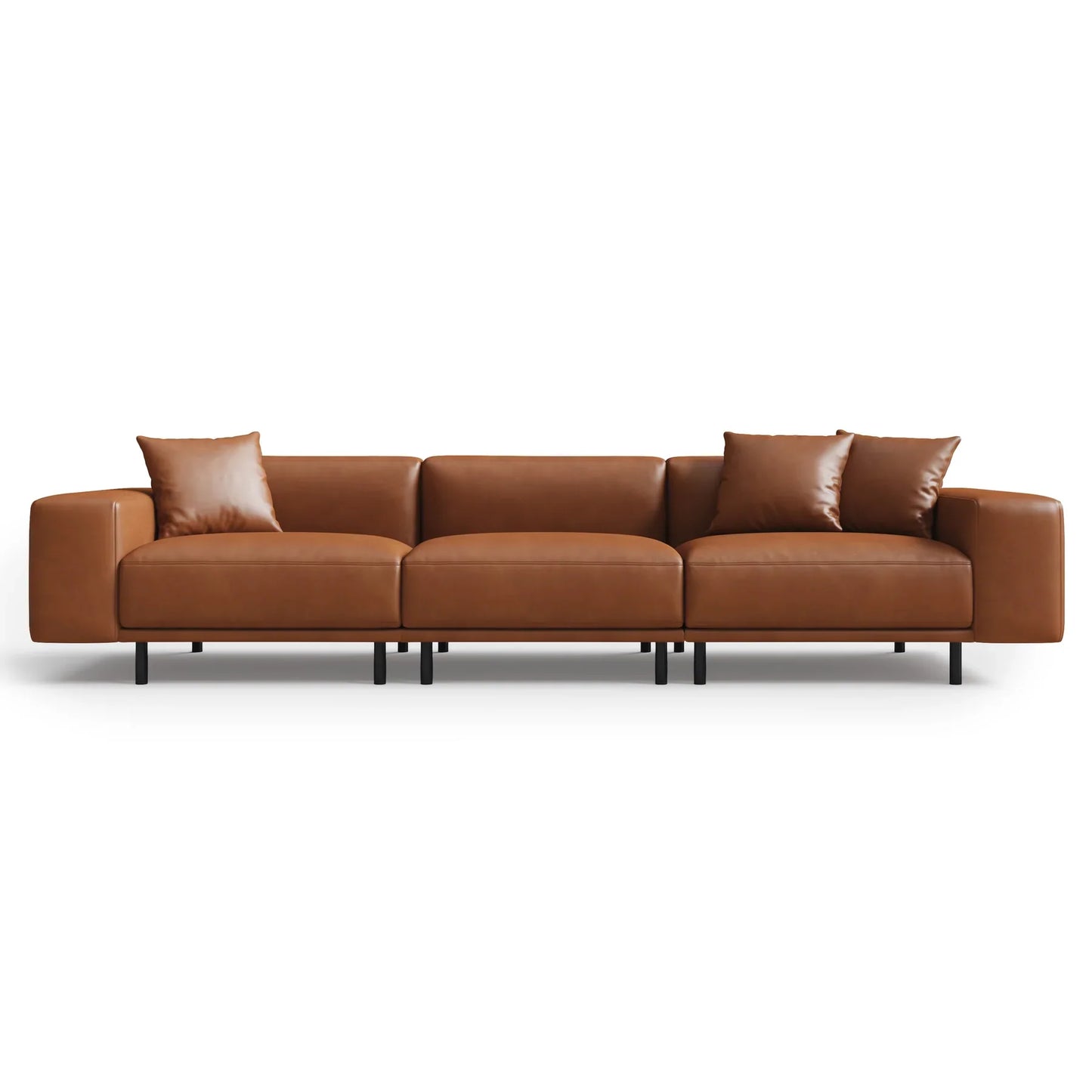 Noble Black Leather Sofa
