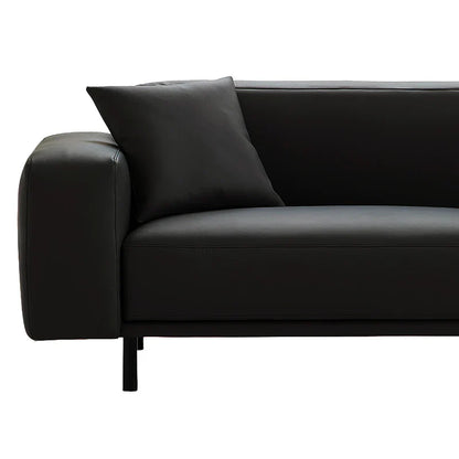 Noble Black Leather Sofa