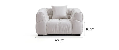Boba Cream Leathaire Sectional Set