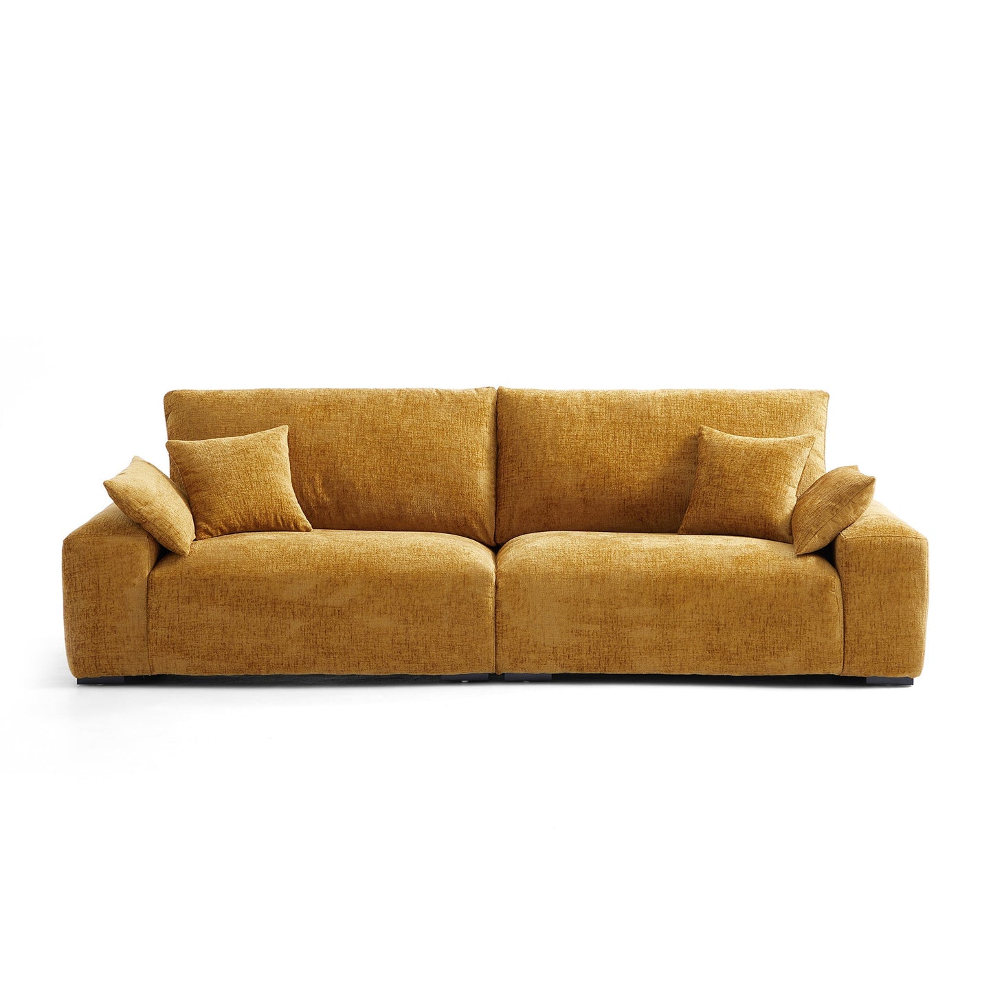 The Empress Gray Sofa-Yellow-106.3″
