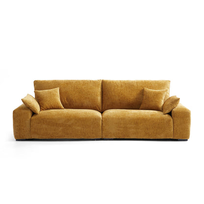 The Empress Gray Sofa-Yellow-106.3″