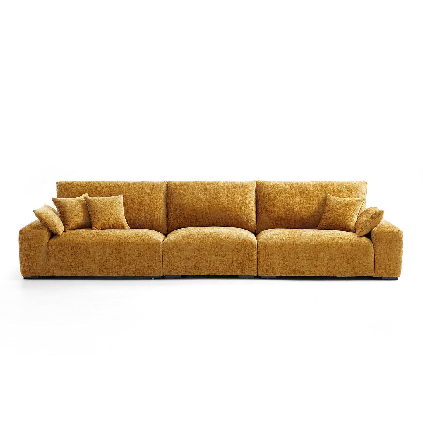 The Empress Yellow Sofa-Yellow-141.7″