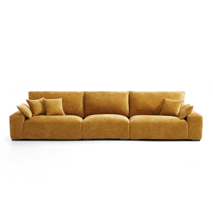 The Empress Yellow Sofa-Yellow-141.7″