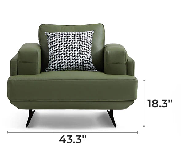 Olivia Top Grain Genuine Leather Sofa Set