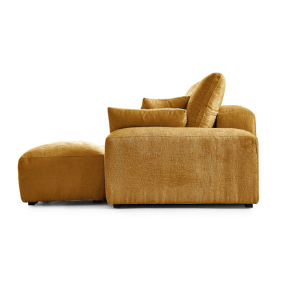 The Empress Gray Sofa and Ottoman-Yellow