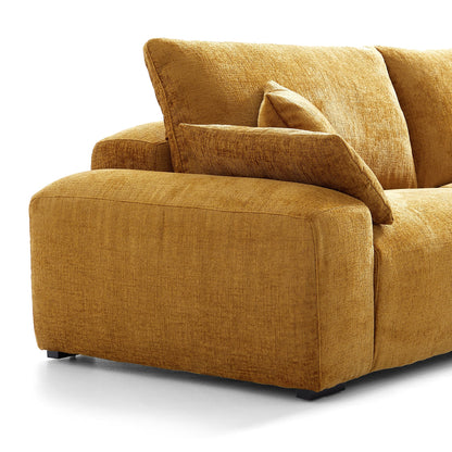 The Empress Gray Sofa and Ottoman-Yellow