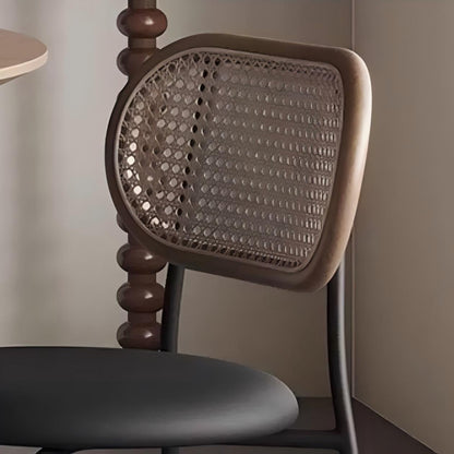 Lunaro Wood Steel Dining Table-Chair