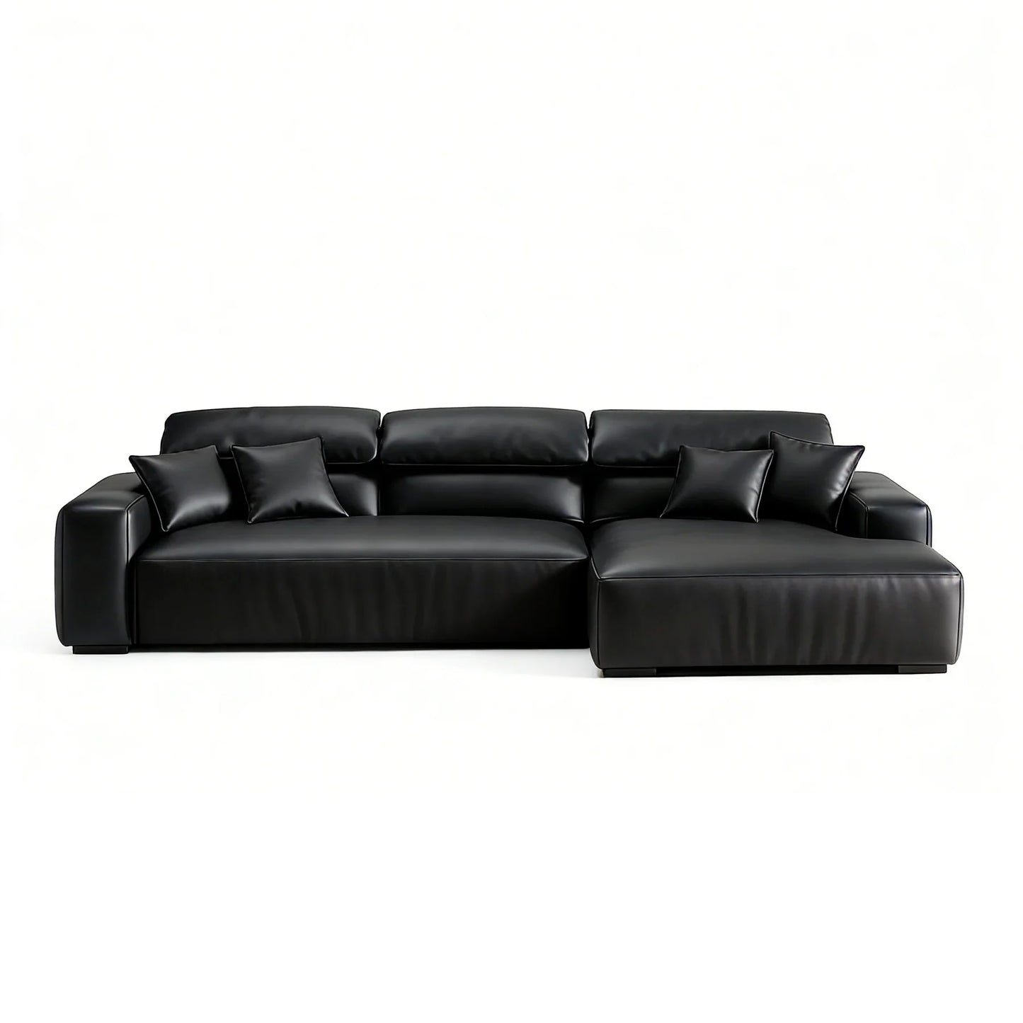 Chestnut Brown Leather Sectional