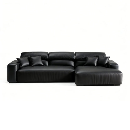 Chestnut Brown Leather Sectional