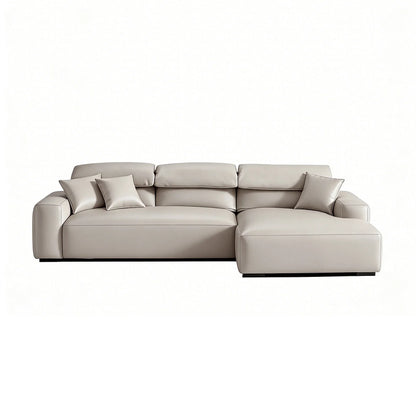 Chestnut Brown Leather Sectional