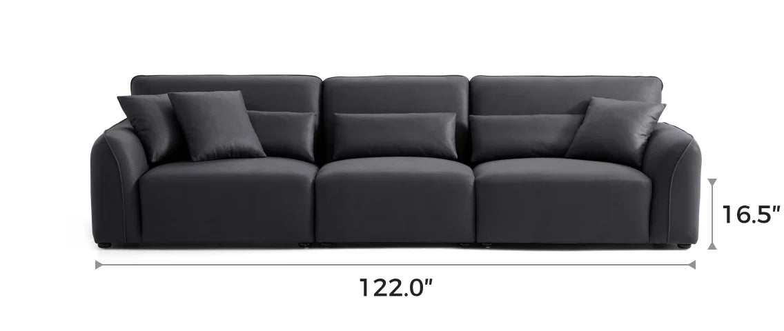 Milano Moda Minimalist Black Sofa