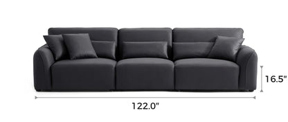 Milano Moda Minimalist Black Sofa