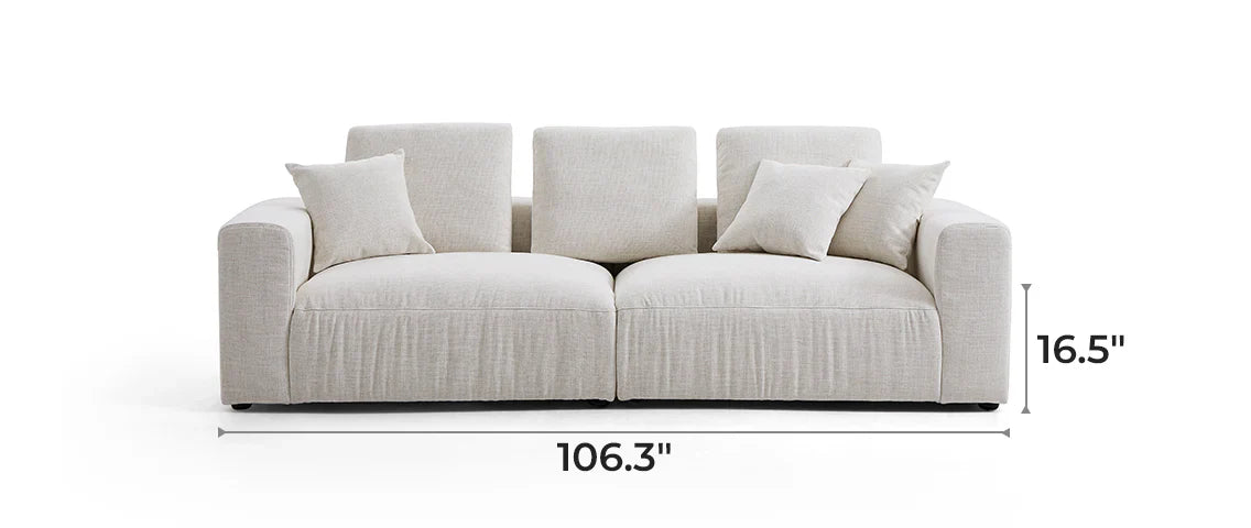 Serrat Beige Performance Fabric Sofa