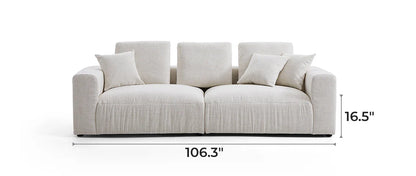 Serrat Beige Performance Fabric Sofa