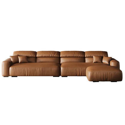 Chestnut Sofa and Ottoman