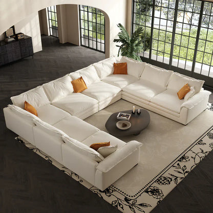 Sandwich U-Shaped Sectional Set / Air Leather