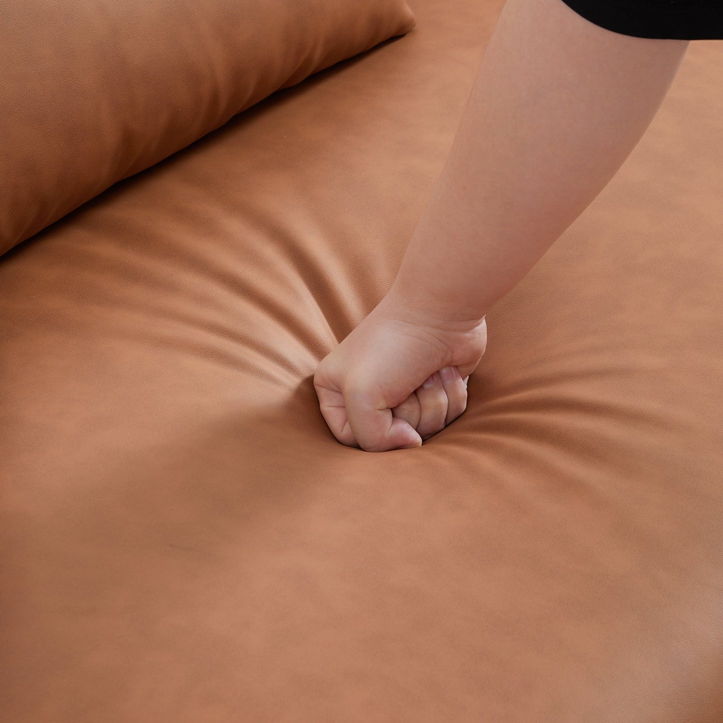 Milano Moda Minimalist Brown Sofa-Brown