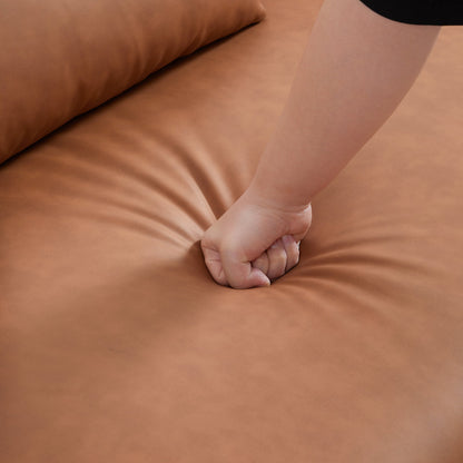 Milano Moda Minimalist Brown Sofa-Brown