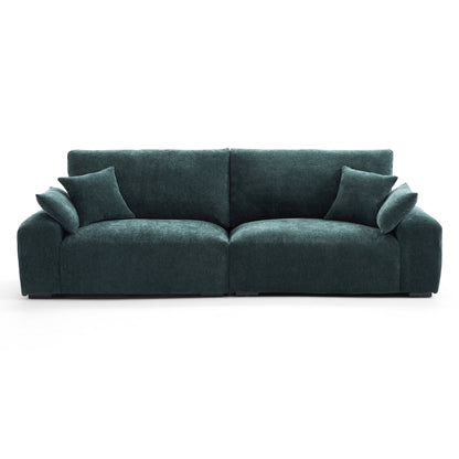The Empress Green Sofa-Green-106.3"