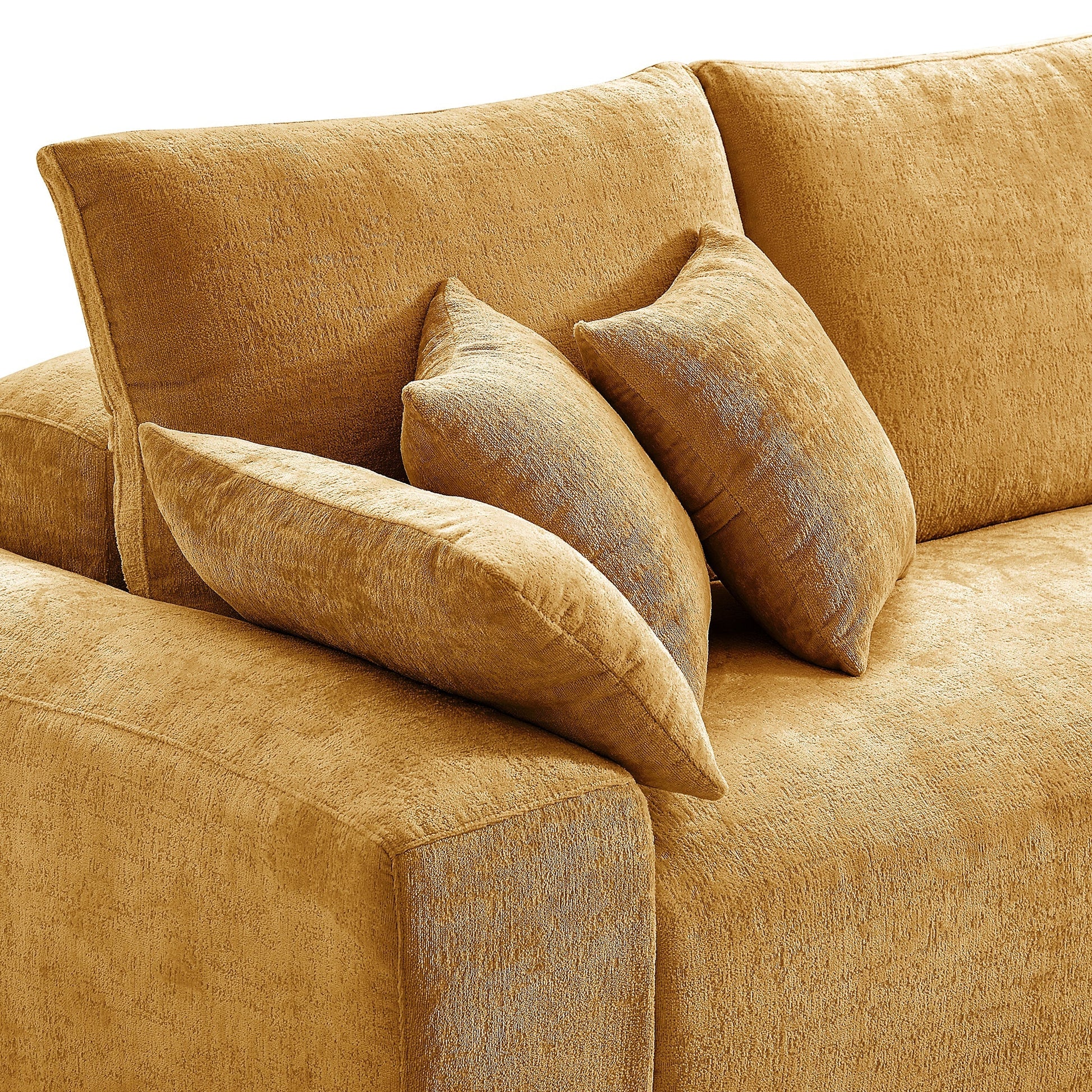 The Empress Yellow Corner Sectional Sofa-Yellow