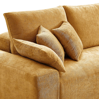 The Empress Yellow Corner Sectional Sofa-Yellow