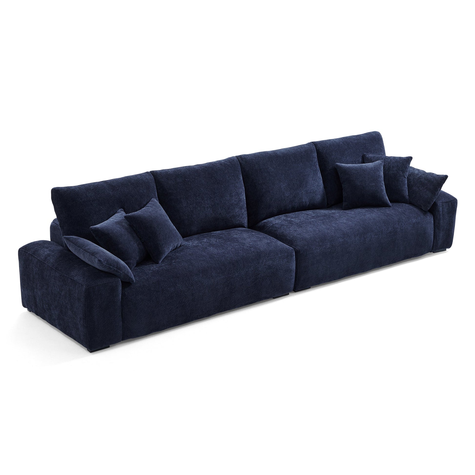 The Empress Navy Blue Sofa-Navy Blue-140.1"