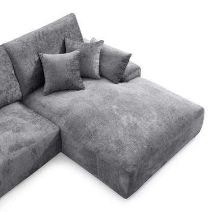 The Empress Beige Sectional-Gray