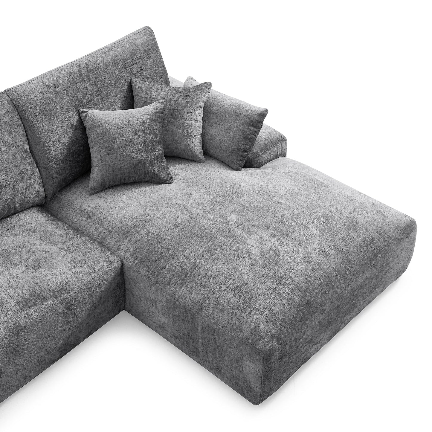 The Empress Camel Sectional-Gray