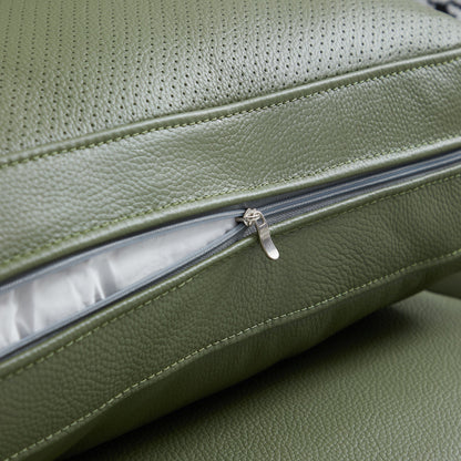 Olivia Green Top Grain Genuine Leather Sofa
