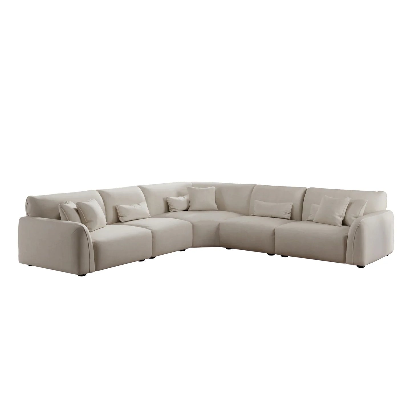 Milano Moda Minimalist Brown Corner Sofa