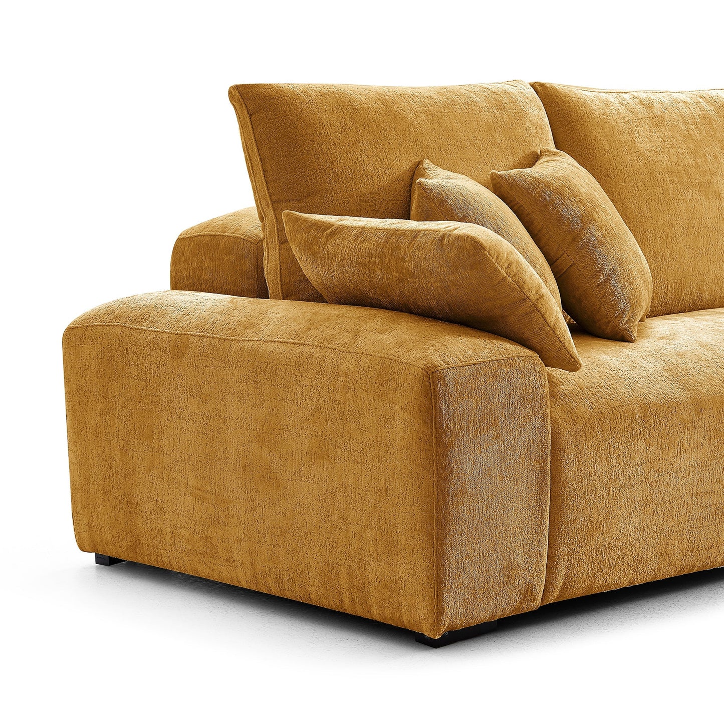 The Empress Gray Sectional-Yellow