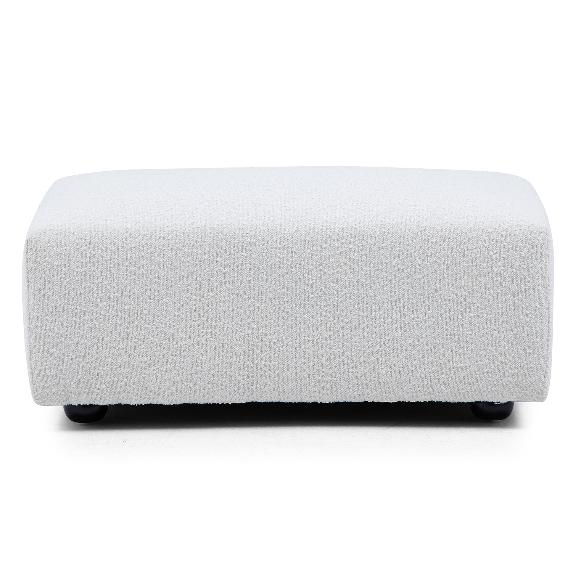 Nordic Modern Gray Sofa with Ottoman-White