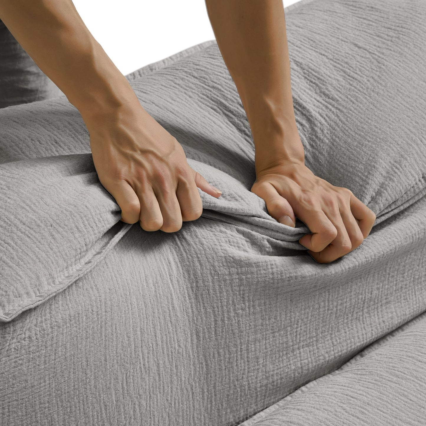 Freedom Modular Khaki Accent Armchair-Gray