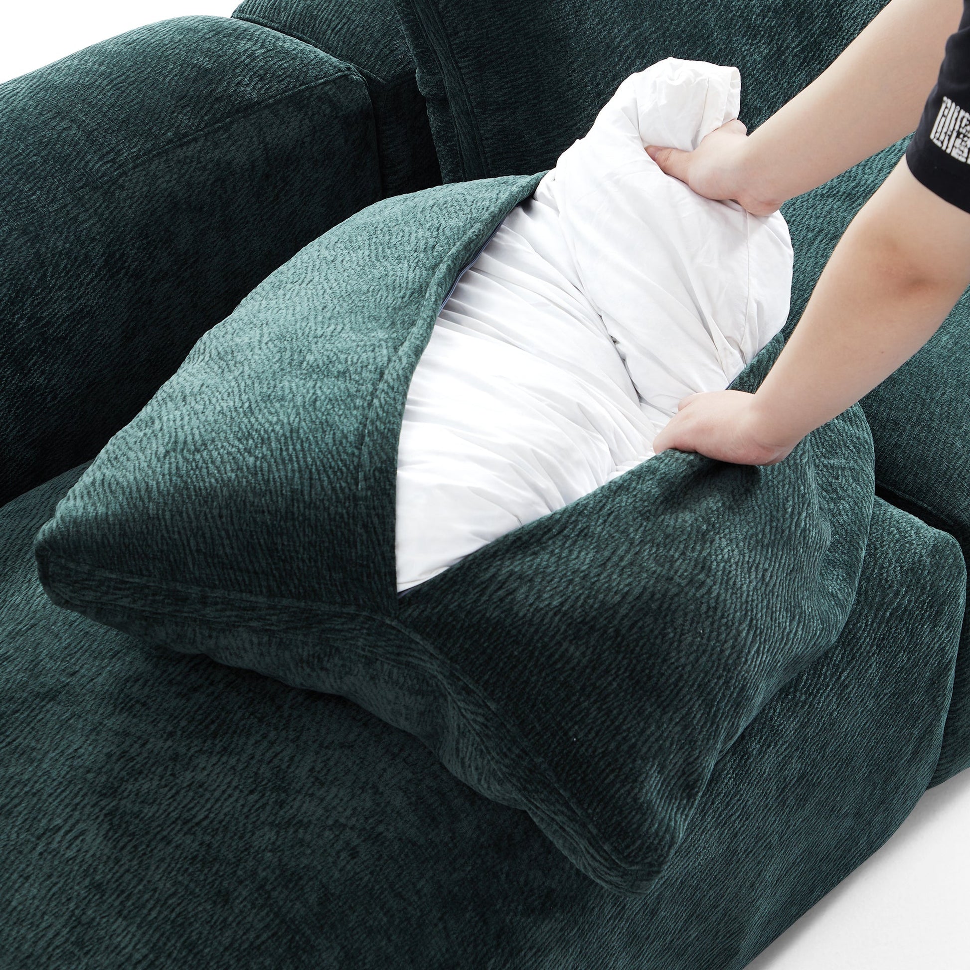 The Empress Green Sofa and Ottoman-Green
