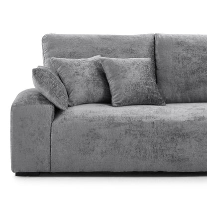 The Empress Beige Corner Sectional Sofa-Gray